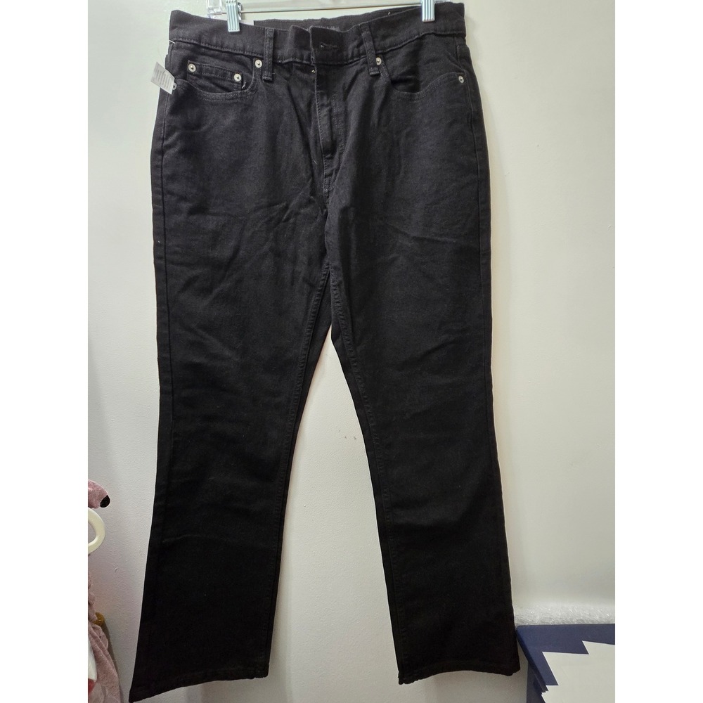 Member's Mark Straight Fit Premium Stretch Denim Jeans Black 34x30 Zip‎ Fly Mens